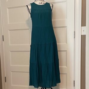 Teal Sleeveless Maxi Dress